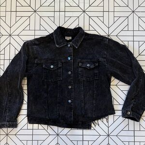 POL Black Corduroy Jean Jacket